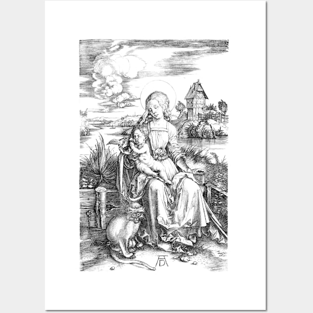 Virgin and Child with the Monkey, Durer Wall Art by big_owl